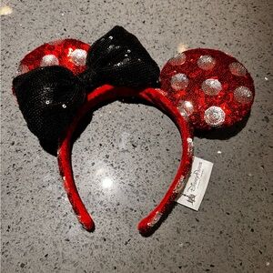 Disney Red Sequin Mouse Ears Headband